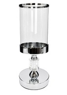 Świecznik srebrny latarenka Glamour Walec 29cm