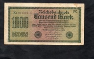 BANKNOT NIEMCY -- 1000 marek -- 1922 rok, seria Kc