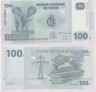 Bankovka 100 Frankov 2013 Kongo UNC