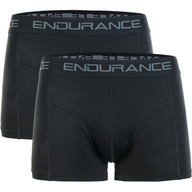 Pánske bambusové boxerky Endurance 2-pack čierne S