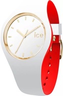 ICE Watch Loulou zegarek damski biały czerwony silikonowy pasek wodoodporny