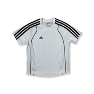 Adidas T-Shirt Koszulka Dziecięca Męska Biała Logo Unikat Klasyk 7Y 8Y