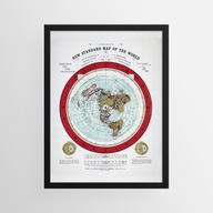 Plochá krajina Mapa sveta / Nový štandard máp of the world Gleason - 100x70