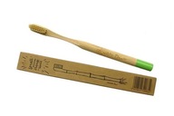 Mohani Bambusová zubná kefka s mäkkými vlasmi - zelená