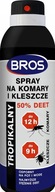 BROS - spray na komary i kleszcze 50% DEET 180ml