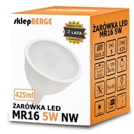 Żarówka LED MR16 5W 12V b.neutralna