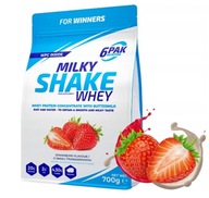 6PAK Milky Shake Whey 700g WPC proteín Jahoda
