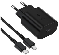 SZYBKA ŁADOWARKA SIECIOWA TELEFONU DLA SAMSUNG 25W + KABEL USB-C 1M