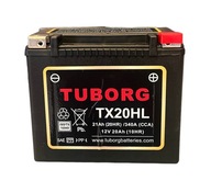 Mocny Akumulator Tuborg do Harley Indiana TX20HL YTX20HL GYZ20HL 21Ah 340A