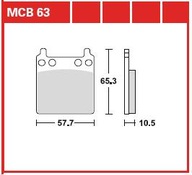 Klocki hamulcowe przód/tył TRW MCB63