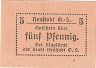 Banknot, Niemcy, Neustadt Stadt, 5 Pfennig, valeur