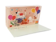 PSY pieski kartka urodzinowa 3d świecąca