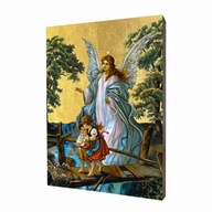 Náboženská ikona s anjelom strážnym