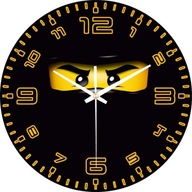 Detské nástenné hodiny Ninjago Black Ninja 30cm
