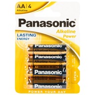 ALKALICKÁ BATERIA Panasonic AA R6 4KS PALUŠÁKOV UNIVERZÁLNE EFEKTÍVNE