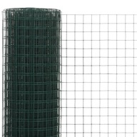 vidaXL Ogrodzenie z siatki, stal i PVC, 25x1,5 m, zielone