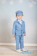 Chlapčenský oblek na krst Artex modrý - 56