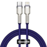Kabel USB-C do Lightning Baseus Cafule, PD, 20W, 1m fioletowy