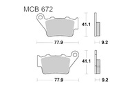 Klocki hamulcowe TRW Lucas MCB 672 EC