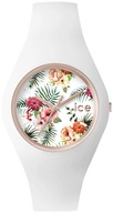 ICE WATCH zegarek damski biały silikonowy pasek kwiaty ICE.FL.LEG.U.S.15