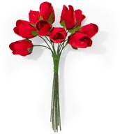 Akcesoria do RĘKODZIEŁA Decoupage Kwiaty papierowe Bukiecik Tulipany 10szt.