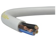 Przewód kabel warsztatowy OWY 5x2,5mm2 H05VV-F linka biały ELEKTROKABEL