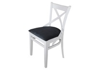 krzesło drewno tapicerowane jadalnia biały mat