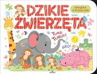 Książka edukacyjna z Puzzlami DZIKIE ZWIERZĘTA