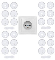 24x BLOKADA ZAŚLEPKI ZATYCZKI GNIAZDEK KONTAKTÓW Z BOLCEM + kluczyki