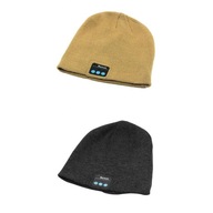 2ks Winter Bluetooth Beanie Hat Headset Bezdrôtové slúchadlá Reproduktor