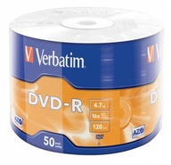 Płyty VERBATIM DVD-R 16x 4.7GB AZO Srebrne 50 szt.