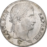 Francja, Napoleon I, 5 Francs, 1812, Paris, Srebro