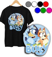 KOSZULKA DZIECIĘCA T-SHIRT - BLUEY BLUE I BINGO BAJKI KOLORY - XXS 98-104