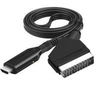 Adapter kábel dugó konverter audio-videó Scart/HDMI HDTV DVD STB 1080 1m