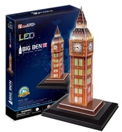 Puzzle 3D LED 28 el Zegar Big Ben Cubic Fun