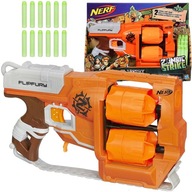 PISTOLET NERF Zombie WYRZUTNIA STRIKE FLIPFURY MAGAZYNKI STRZAŁKI DZIECI