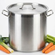 FAZÉK 22L ROZSDAMENTES ACÉL NAGY 30,5 CM FŐZŐFEDÉLLEL EZÜST