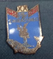 Odznaka wędkarska PZW 20 Zwierzyniec 1970