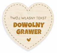 Serce drewniane serduszko dekor DOWOLNY GRAWER