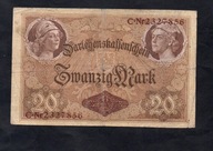 BANKNOT NIEMCY -- 20 marek -- 1914 rok , seria C