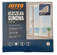 NITEO USZCZELKA GUMOWA SAMOPRZYLEPNA dł. 8 m 9 x 4 mm profil E biała