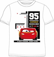 122 Koszulka ZYGZAK AUTA T-shirt cars krótki rękaw licencja biała
