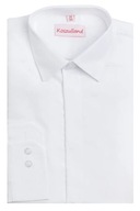 Koszula długi rękaw chłopięca bawełna 80% plisa slim OXFORD KSZ10-168-36