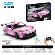 CADA Klocki R/C Autko Sportowe Różowe EE, 280 el, skala 1:20