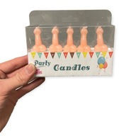 Sviečky-Party Penis Candles 5pcs Pack Flesh