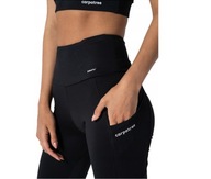 LEGGINSY OCIEPLANE CZARNE TRENING FITNESS SIŁOWNIA - CARPATREE LIBRA - M