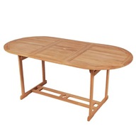 vidaXL Záhradný stôl, 180 x 90 x 75 cm, masívne teakové drevo