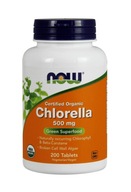 CHLORELLA ORGANIC 500 mg 200t USA Detoks Now Foods