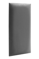 Panel Čalúnená nástenná opierka hlavy mäkká hladká čelová šedá 60x30cm