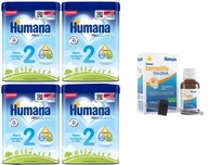 Humana 2 6M+ 750g x 4 szt + GRATIS Witamina D3+DHA